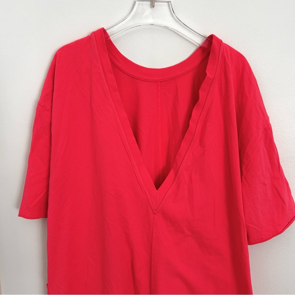 🍒(A239)NWOT Free People Hot Shot Tee Romper. Pink. Size: XS - Picture 5 of 9
